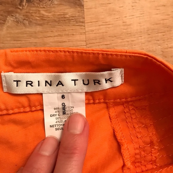 Trina Turk Cera Mandarine Orange Shorts sz 6 EUC - Picture 6 of 8